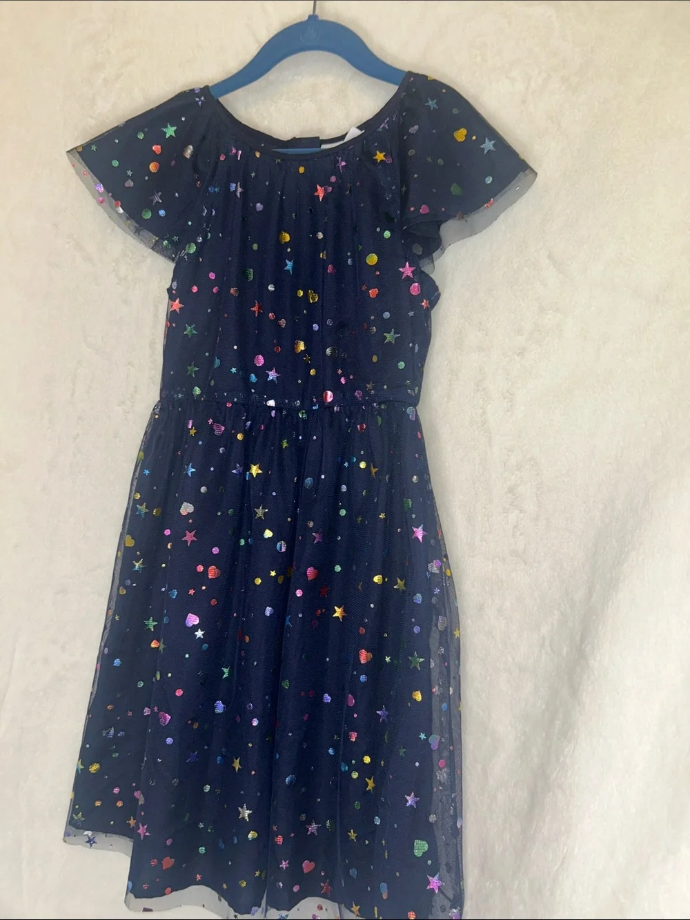 Gap Kids Girls' Navy Star & Heart Sparkle Dress